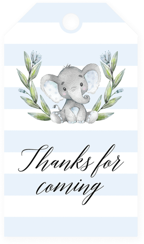 Favor Tag Printable For Boy Baby Shower By Littlesizzle - Template Girl Baby Shower Invitations Elephants (819x1024), Png Download