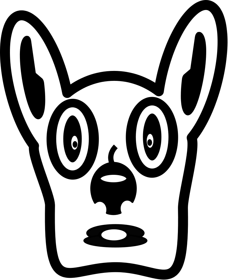 Face, Cartoon, Dog, Draw, Pet, Animal, Shocked - Nokia 2690 Clip Art (521x640), Png Download