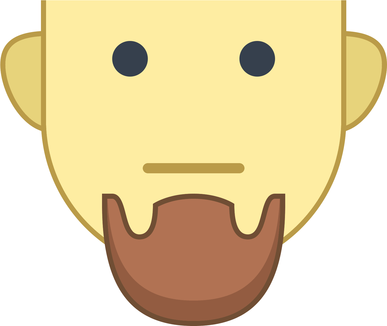 The Icon Is The Hairless Face Of A Cartoon Man - Icon (1600x1600), Png Download