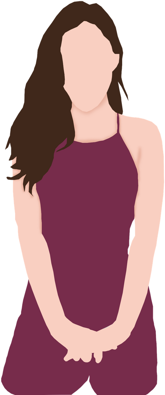 No Encuentras Png Quieres Algunos - Vector Minimalist Girl (853x1280), Png Download