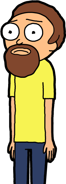 Mustache Morty - Rick And Morty Hawaii (300x650), Png Download