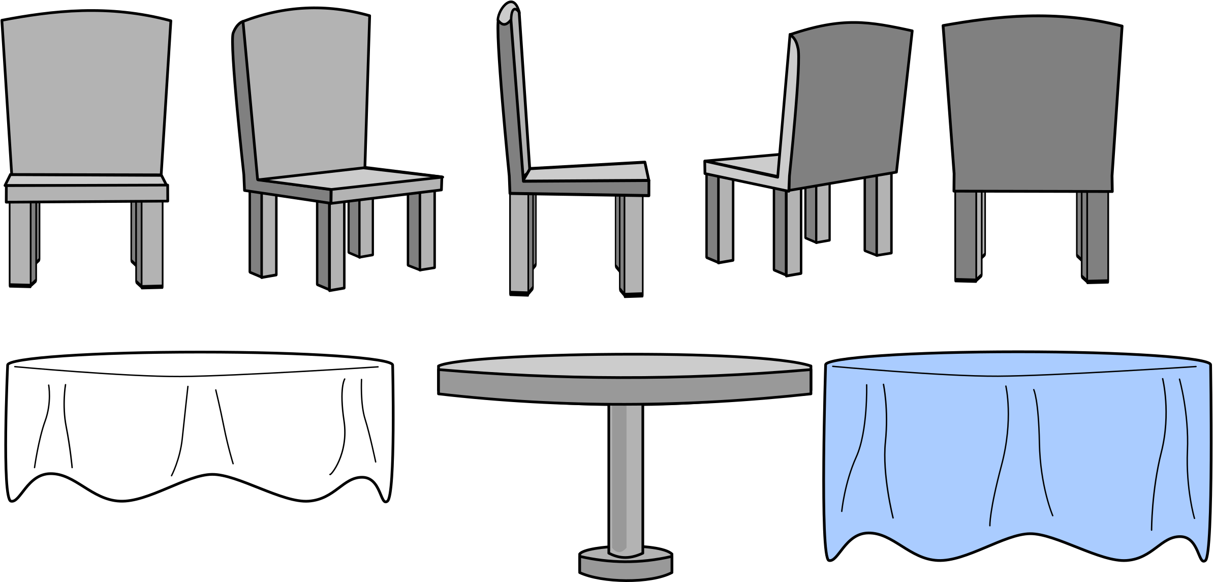 Big Image - Tablecloth Clipart (2400x1144), Png Download