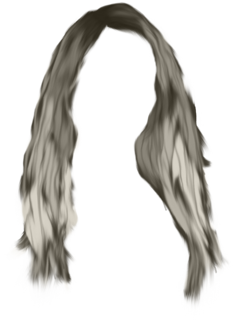 Long Hair Png - Grey Hair Png (800x1127), Png Download