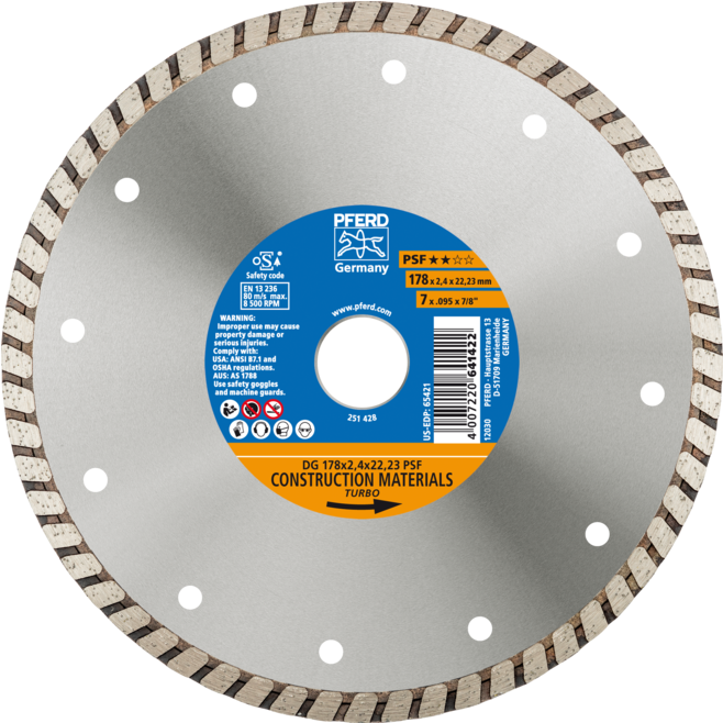 Diamond Cut-off Wheels For The Construction Industry - Dewalt Dw4725 4-1/2" Masonry Blade (1084x657), Png Download