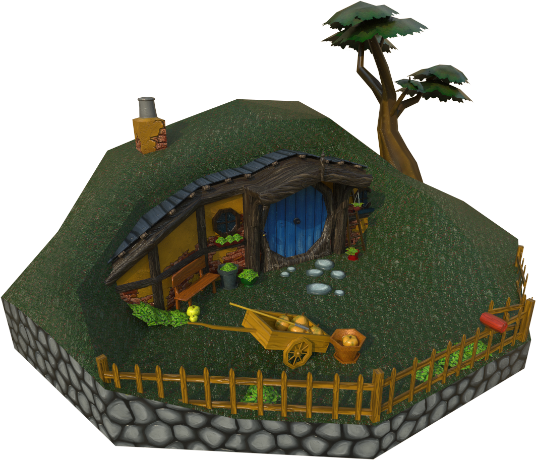 Hobbit Hole Png Royalty Free Library - Scale Model (1596x935), Png Download