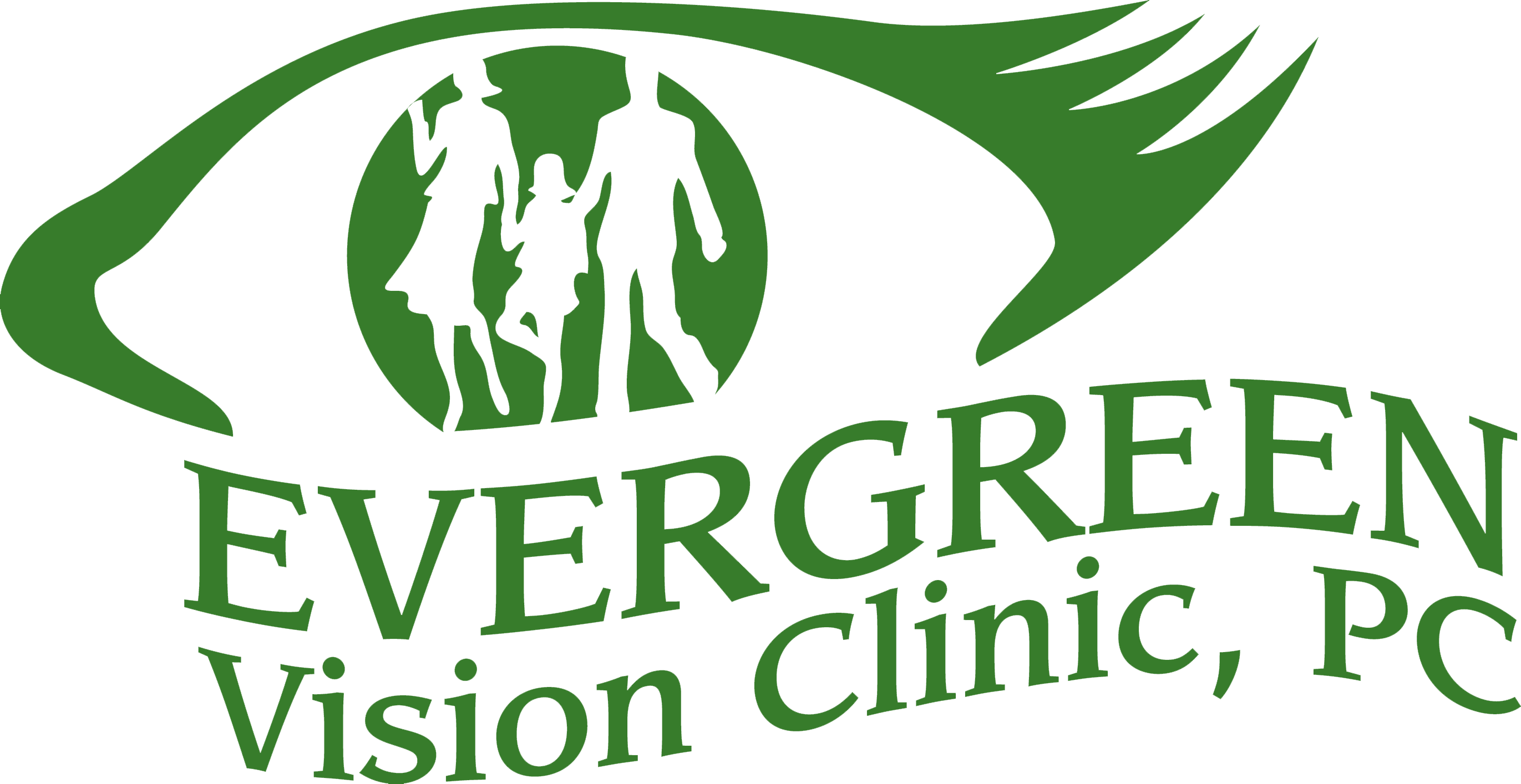Evergreen Vision Clinic, P - Evergreen Logo Png (2742x1415), Png Download