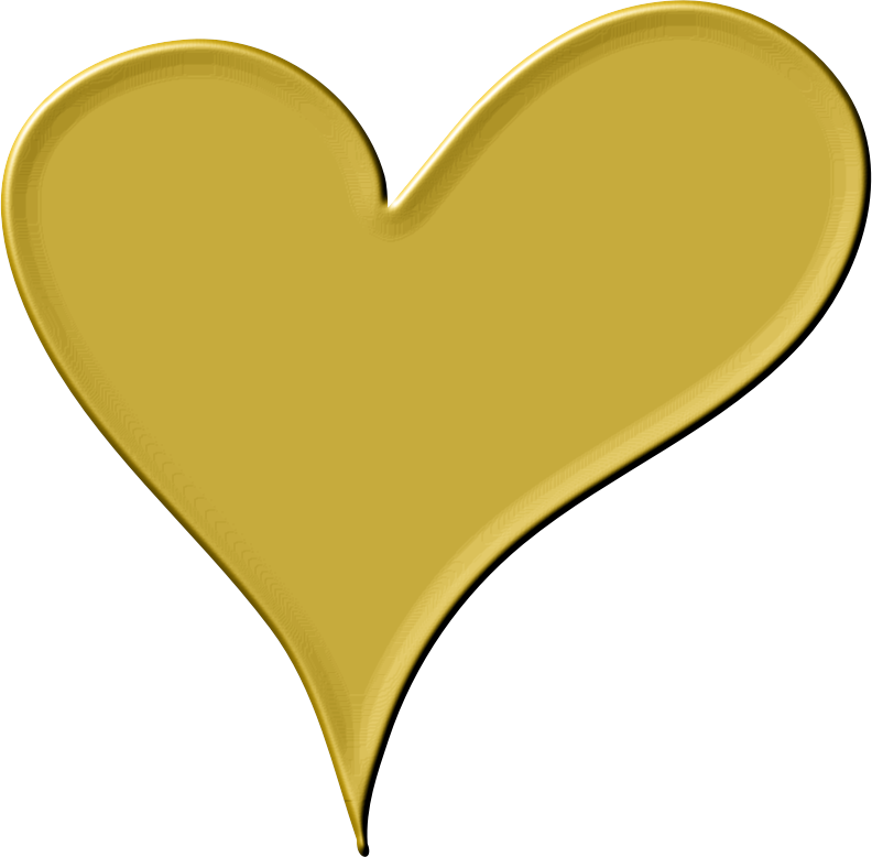 Heart In Gold - Gold Heart Png Clipart (792x778), Png Download
