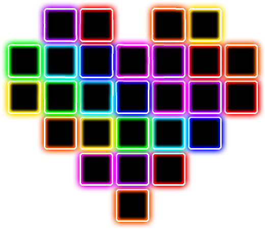 Pixel Rainvbow Heart - Tsukineko Memento Luxe Inker 15ml (800x600), Png Download