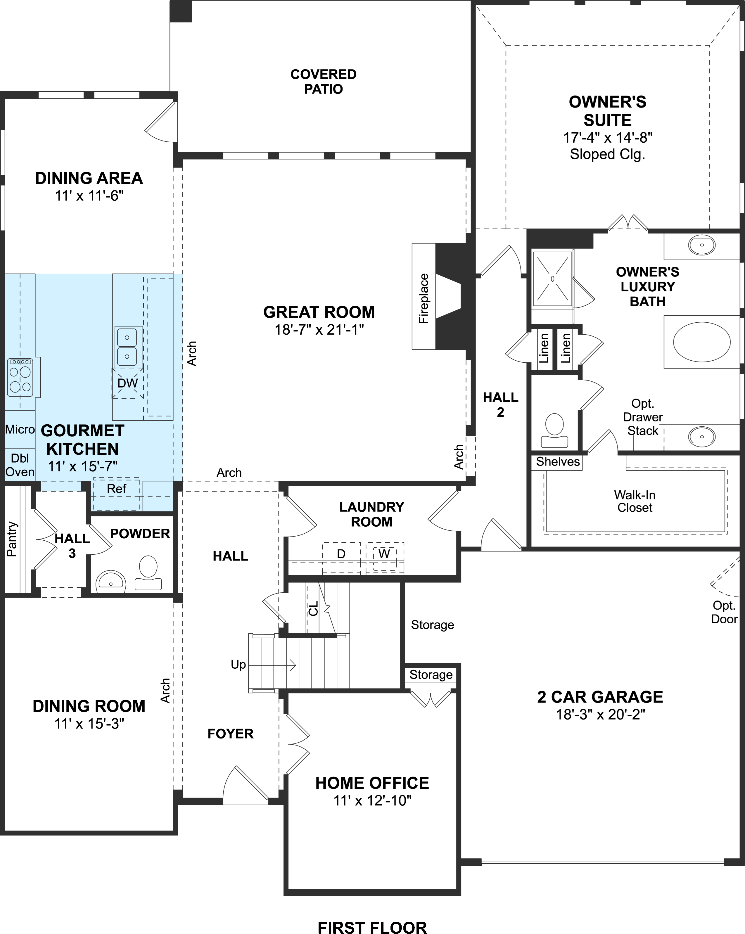 6210 Woodbend Drive Homesite 23 , League City, Texas - Floor Plan (2880x3555), Png Download