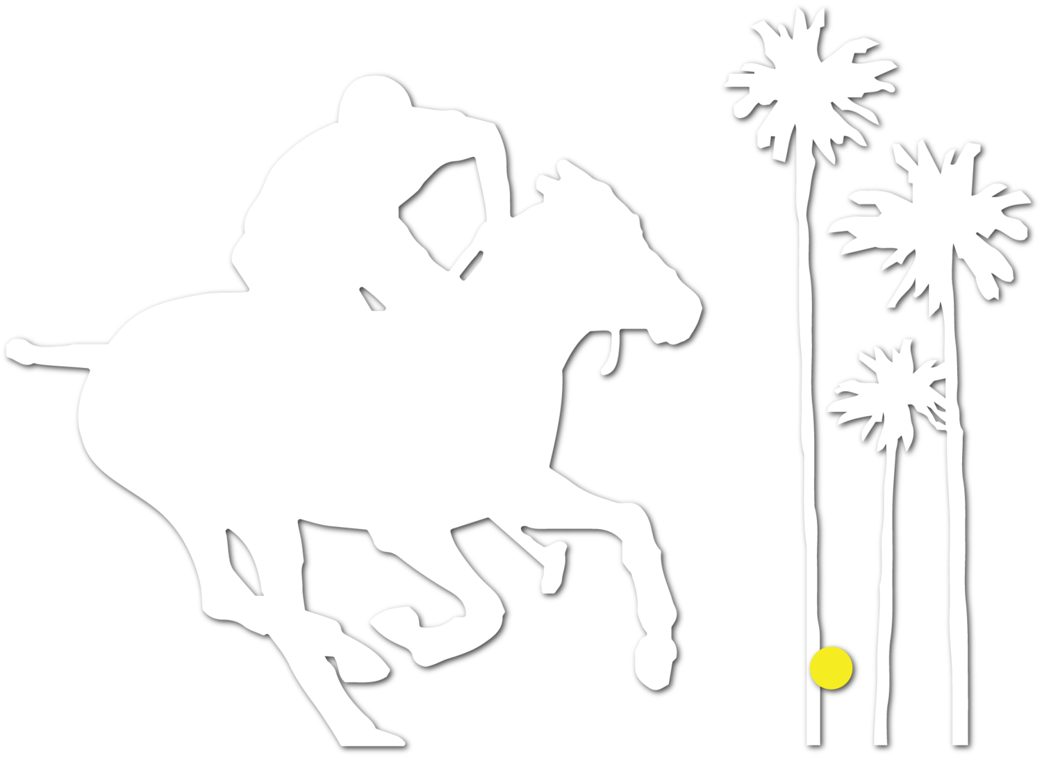 Palm City Polo - Line Art (1500x1090), Png Download