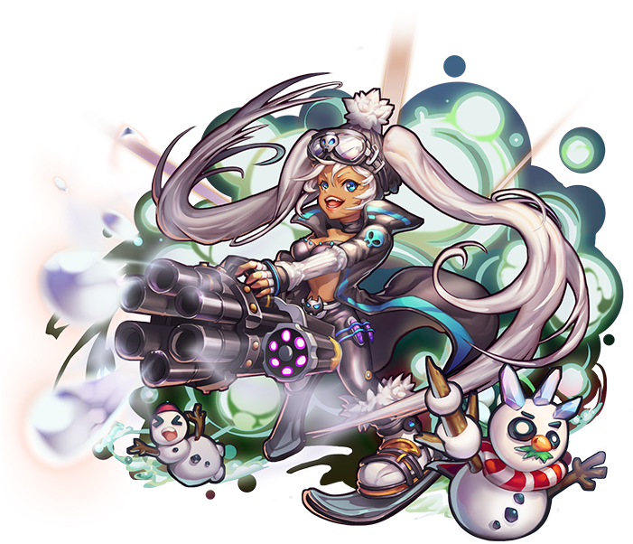 Snow Gatling Morria - Cartoon (700x612), Png Download