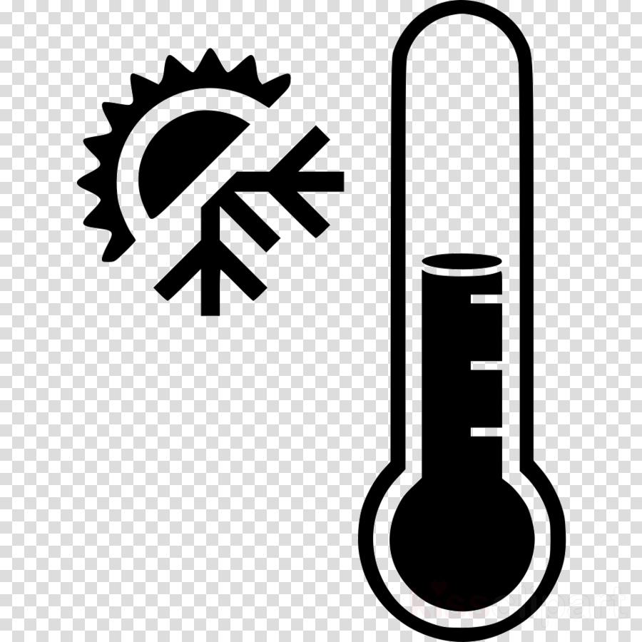 Thermometer Black And White Png Clipart Computer Icons - Cold Temperature Clipart Black And White (900x900), Png Download