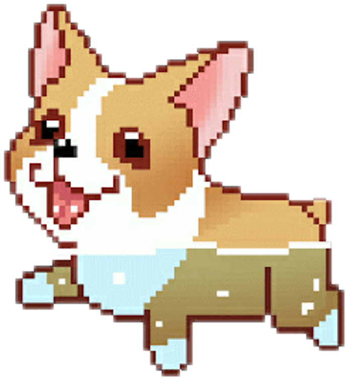 Corgi Clipart Sticker - Swimming Corgi Gif (1024x1024), Png Download
