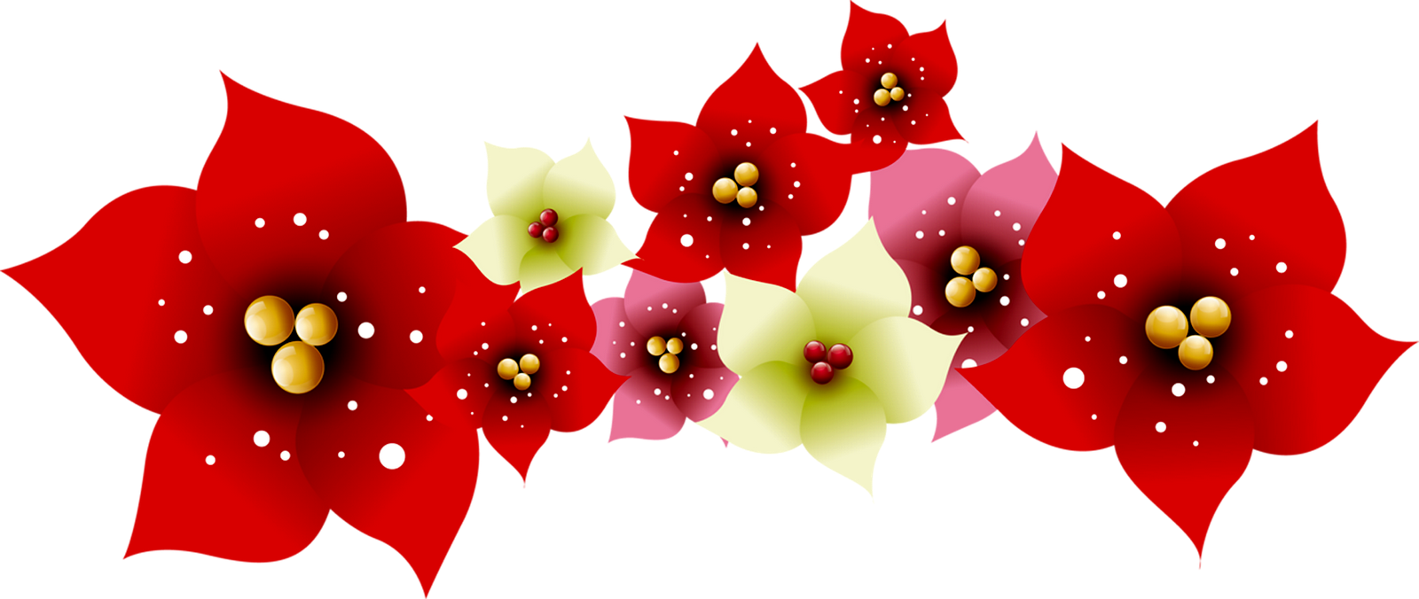 Rosas Png - Figuras De Natal Png (1600x676), Png Download