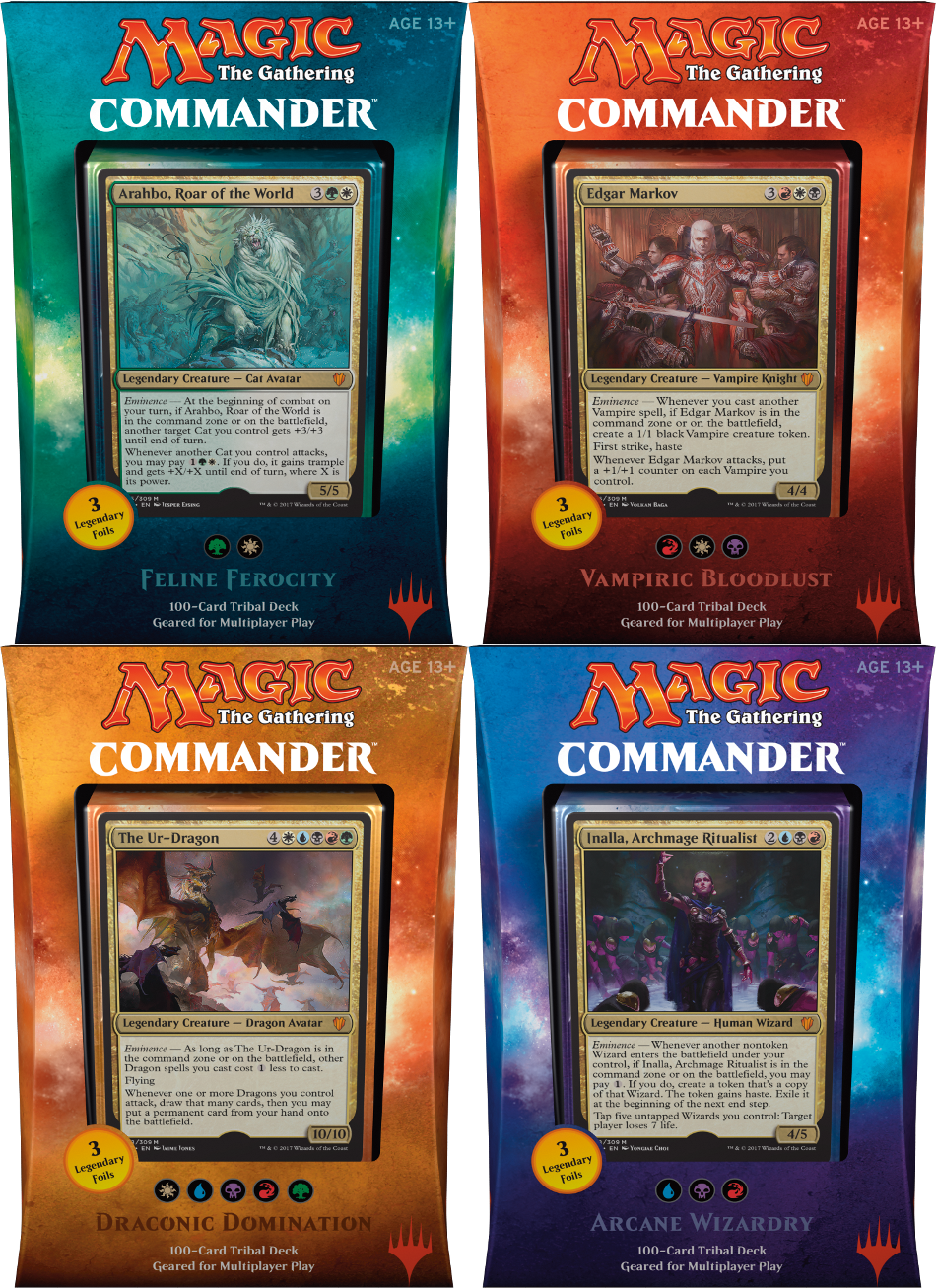 Mtg Commander 2017 Set Of 4 Decks - Nature Vengeance Magic Commander (950x1307), Png Download