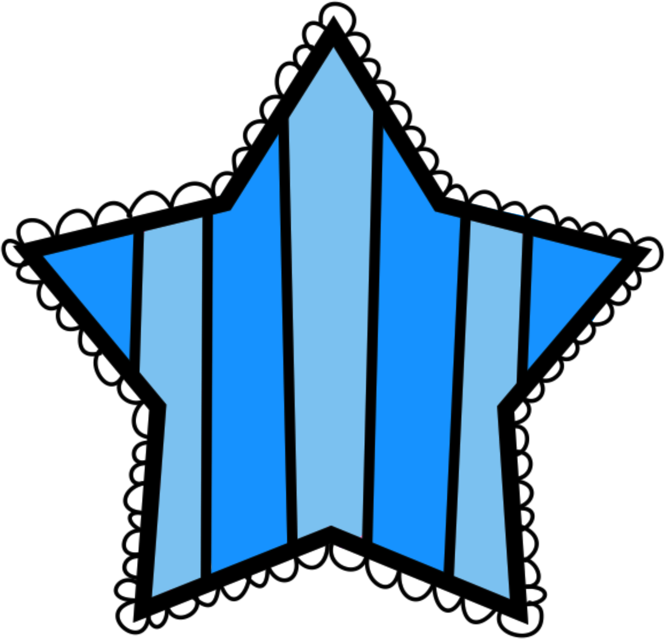 *✿*estrella*✿* - Polka Dot Star Clipart (1382x1376), Png Download