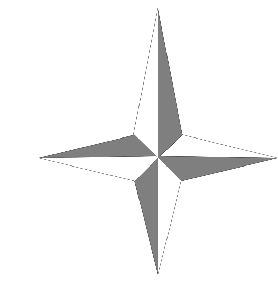 Png Transparent Download Clip Art At Clker Com Online - White Compass Rose (546x597), Png Download