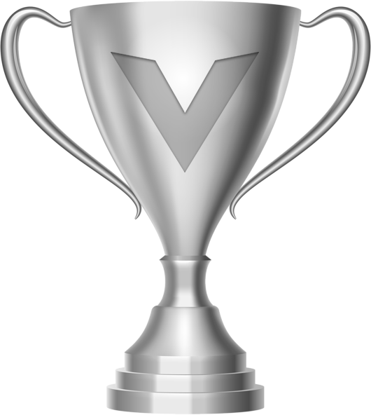 Trophy Silver - Gold Trophy Cup Clipart (530x592), Png Download