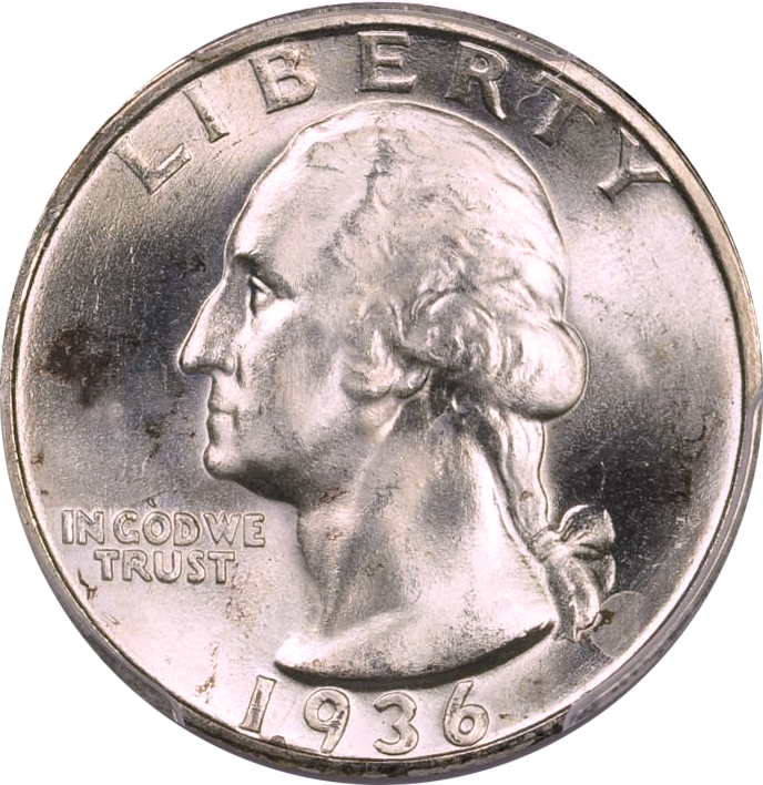 1936 Quarter Obverse - Value (688x708), Png Download