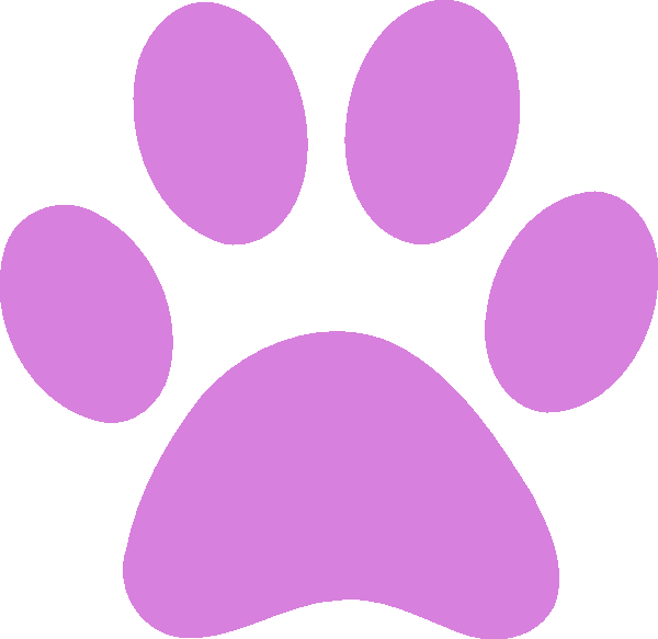 Finding A Home - Purple Paw Print Clipart (600x583), Png Download
