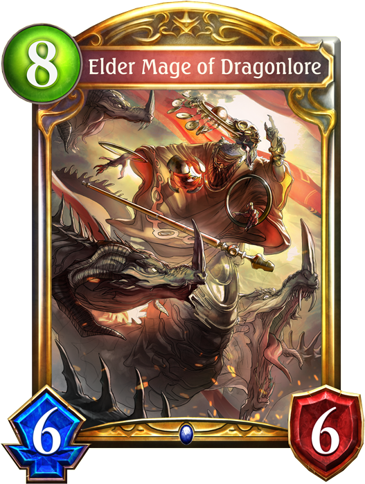 Unevolved Elder Mage Of Dragonlore Evolved Elder Mage - Frontguard General (536x698), Png Download
