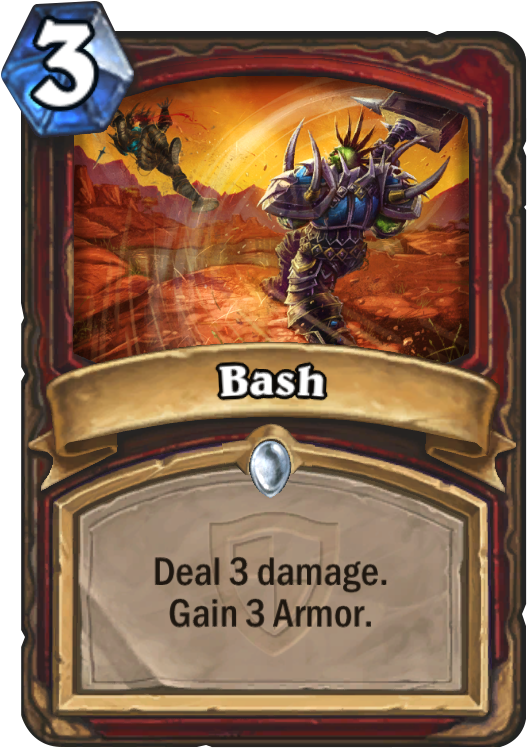Bash Card - Hearthstone Gain Armor (567x811), Png Download