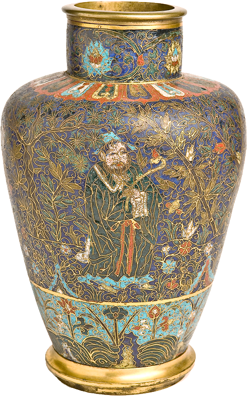 Vase Ming Dynasty, Early 16th Century - Cloisonné (592x861), Png Download