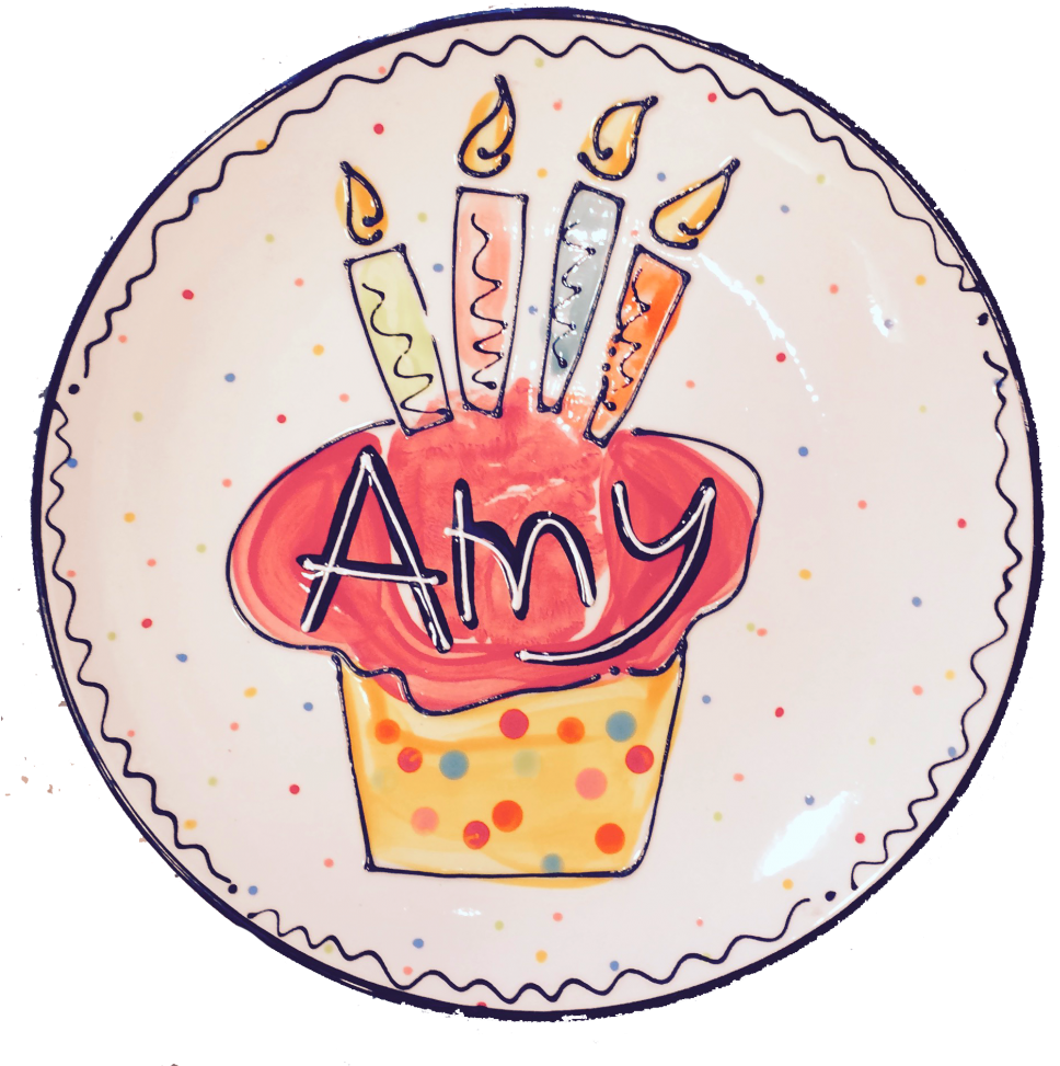 Birthday Cupcake - Ceramic (1005x1024), Png Download