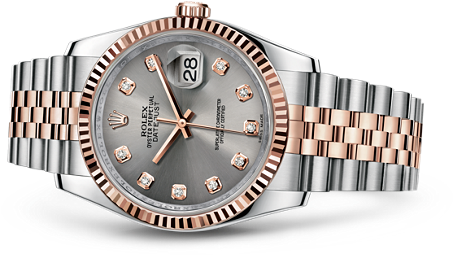 /rolex Replica /watches/datejust 36/rolex Datejust - Rolex Datejust Diamond Champagne Dial Jubilee Two Tone (610x610), Png Download