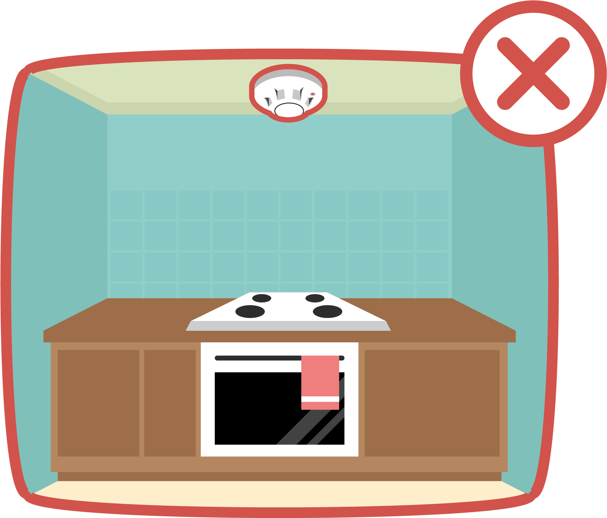 Smoke Detector Cooking Appliance - Cooking (2517x2167), Png Download