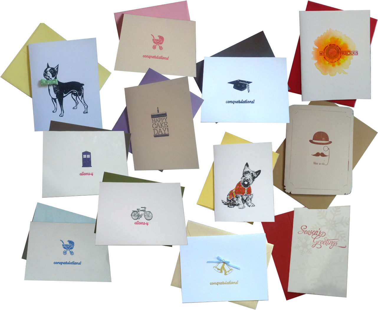 Various Salope Cards - Paper (1364x1156), Png Download