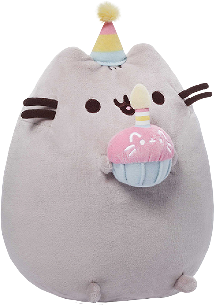 Pusheen Birthday - Gund Pusheen Birthday Plush (759x1077), Png Download