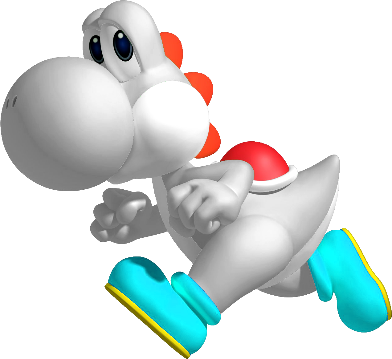White Yoshi Yba - Super Mario White Yoshi (1280x1168), Png Download
