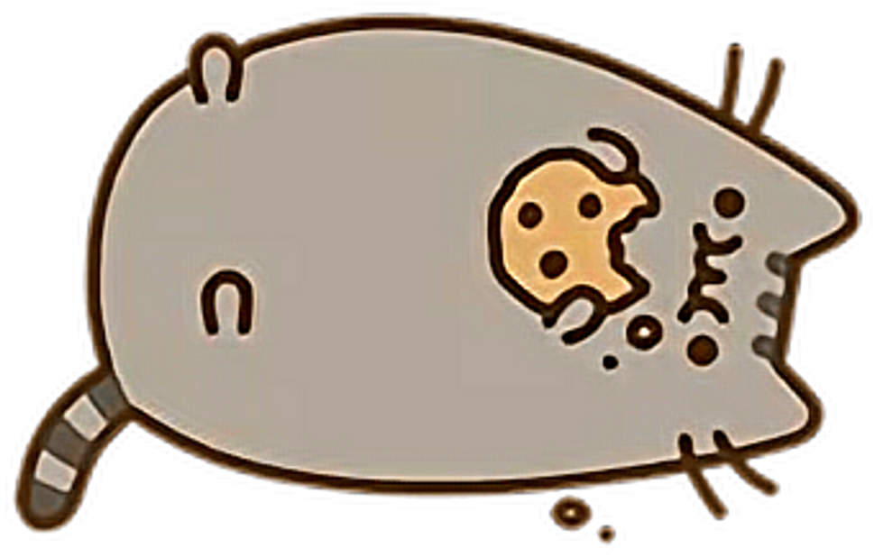 Pusheen With A Cookie (1024x1024), Png Download