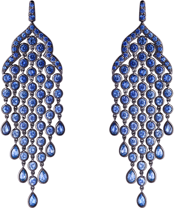 Tiara Aura Chandelier Earrings - Gold (700x700), Png Download