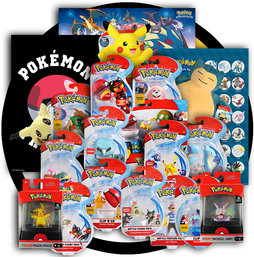 Three 2″ Figure Packs - Trends International Wall Poster Pokémon Trainer, 22.375" (900x900), Png Download