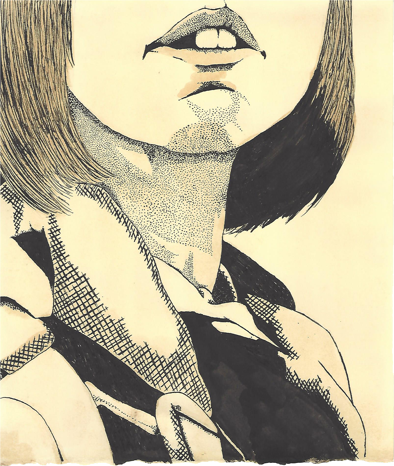 India Ink And Black Tea Stain On Watercolor Paper (1700x2200), Png Download