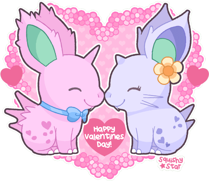 Your Valentine Feature - Shiny Nidorina Gifs (701x607), Png Download