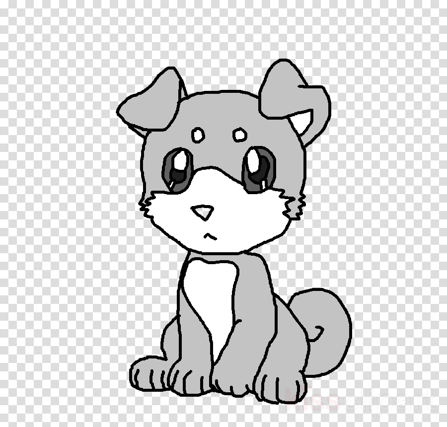 Puppy Dog Cute Drawing Clipart Whiskers Puppy Cat - Puppy Drawings Cute Png (900x860), Png Download