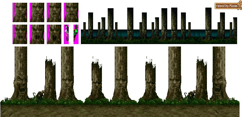 Aquí Nuevamente Snes Cuenta Con Aspectos Y Detalles - Mortal Kombat 2 Forest (800x392), Png Download