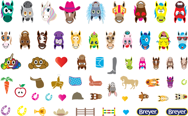 Decorate Emoji Horse - Breyer (620x499), Png Download