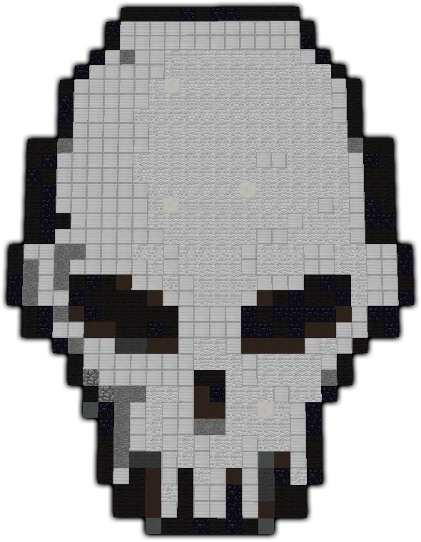 Skull Pixel Art - Minecraft Skull Pixel Art Small (590x760), Png Download