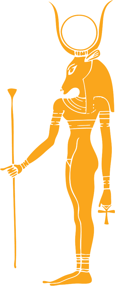 Hathor - Egyptian Gods And Goddesses (399x990), Png Download