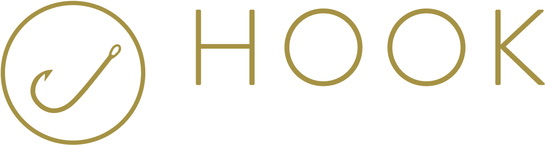 Hook Agency Logo On Dark Background - Logo (1146x366), Png Download