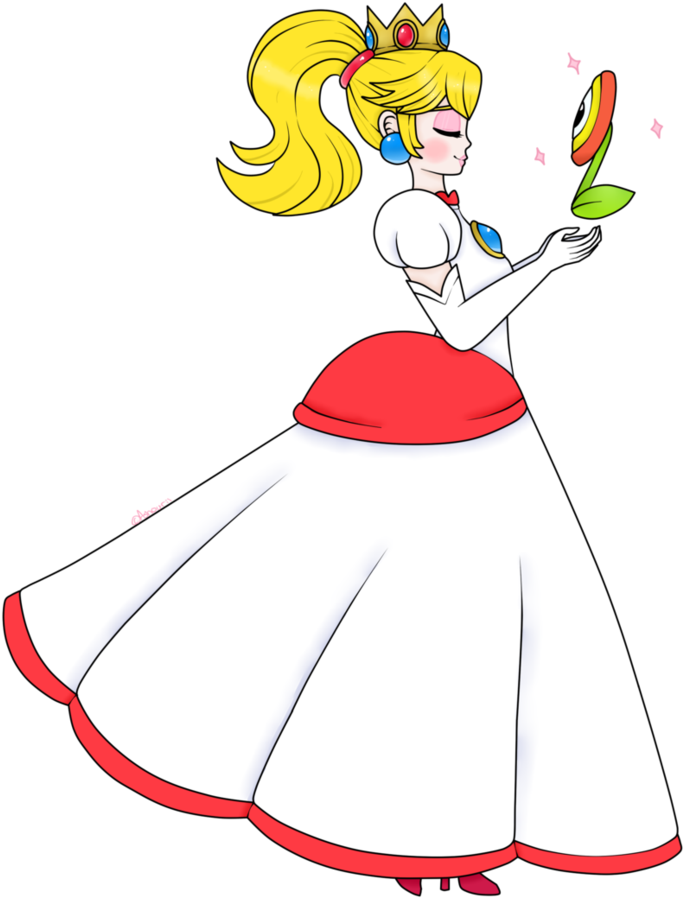 This Is Super Princess Rosalina, I Thought That,´spp - Princess Peach Fire Flower (885x902), Png Download