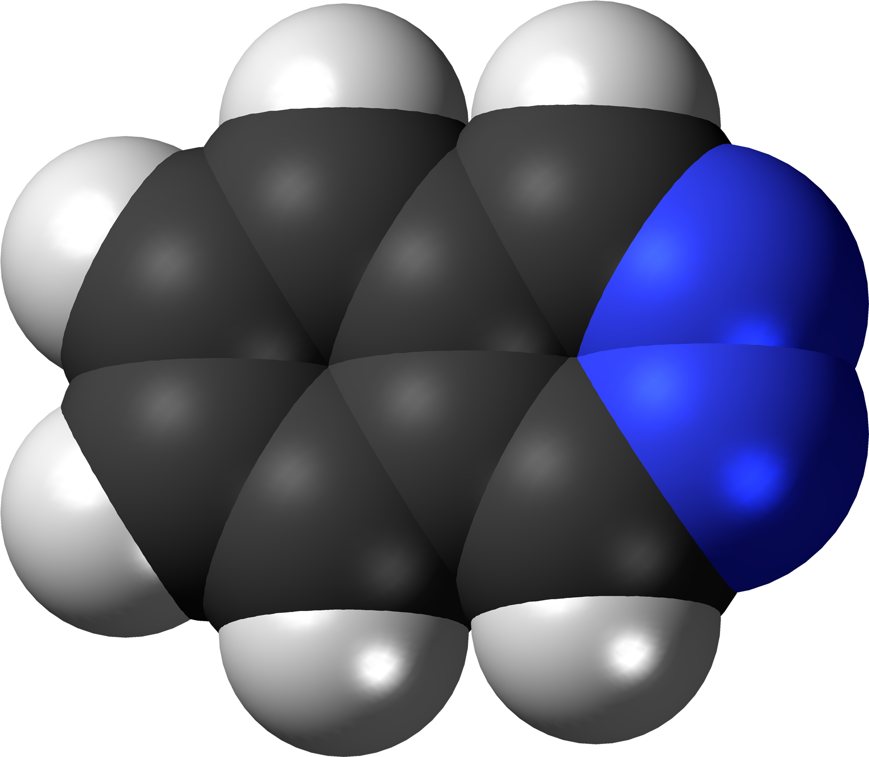 Phthalazine 3d Spacefill - Chemistry (2000x1771), Png Download