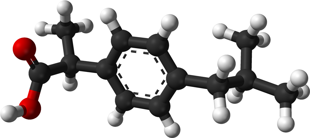 Ibuprofen 3d Balls - Amine Compounds (chemical Compounds) (1100x546), Png Download