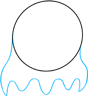 How To Draw Jellyfish - Circle (680x678), Png Download