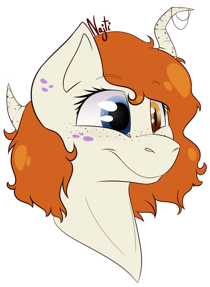Najti, Blue Eyes, Bust, Commission, Cute, Derpibooru - Cartoon (805x1024), Png Download