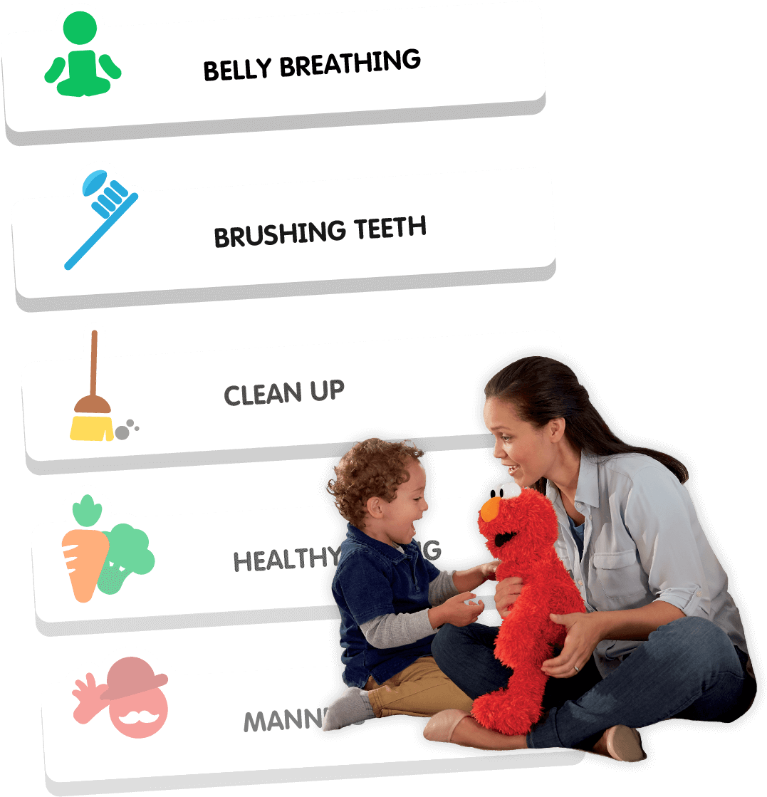 The Elmo Toy Can Encourage Daily Routines - Baby (1090x1118), Png Download